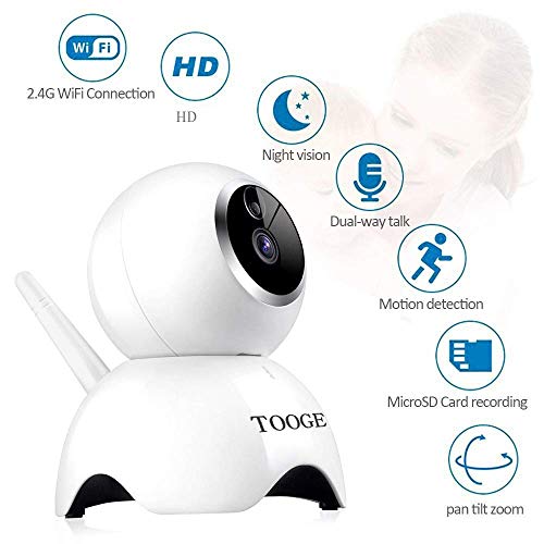 TOOGE Pet Dog Camera Wireless Home Security Camera FHD WiFi Indoor Camera Pet Monitor Cat Camera Night Vision 2 Way Audio and Motion Detection