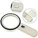 Tojwi 20x Handheld Magnifier Reading Magnifying Glass - Lens with 12 Leds - Lightweight Durable ABS Frame -Perfect for Reading, Crafts, Needlework, Jewelry, Hobbies