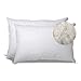 Extra Soft Down Filled Pillow for Stomach Sleepers w/Cotton Casing 2 Pack - Filled and Finished in The USA, Set of 2 Queen