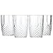 Home-X Crystal Look Plastic Tumbler Glasses. High Ball Glasses (Set of 4)