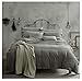 Doffapd Duvet Cover King, Washed Cotton Duvet Cover Set - 3 Piece (King, Light Gray)
