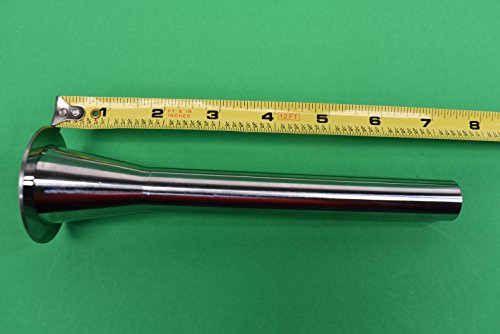 3/4" Sausage stuffing tube for Jerky Gun, Shooter, Cannon. STAINLESS STEEL 2 1/16" BASE DIAMETER. For converting your jerky cannon into a sausage stuffer.