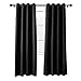 Deconovo Black Thermal Insulated Blackout Panel Curtains 52 by 84 Inch,1 Panel