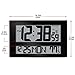 MARATHON CL030025BK Commercial Grade Jumbo Atomic Wall Clock with 6 Time Zones, Indoor Temperature & Date (Black)