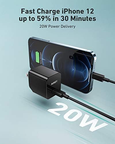 Amazon Com Usb C Charger Aukey Minima Fast Charger With Foldable Plug Ultra Compact Usb C Wall Charger For Iphone 12 12 Mini 12 Pro Max Airpods Pro Samsung Pixel 4 Black Cable Not Included