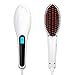 ChiTronic Women Hair Quick Straightener Electric Ceramic Rebonding Comb Brush Head Massager, °F/°C LCD Accurate Temperature Control (U.S. Plug, White)
