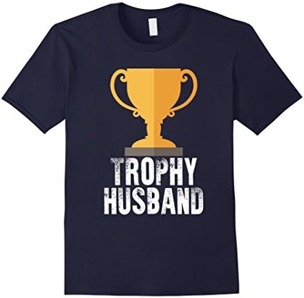 Mens Trophy Husband T-Shirt Father's Day Daddy Superstar 2XL Navy