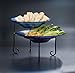 American Metalcraft TLSP1219 Wrought Iron Pizza Stand with Curled Feet, Two-Tier, 12