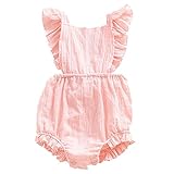 Infant Baby Girl Twins Bodysuit Sleeveless Ruffles