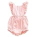 Viworld Infant Baby Girl Twins Bodysuit Sleeveless Ruffles Romper Sunsuit Outfit Princess Clothes (Pink, 90(12-18 Months))