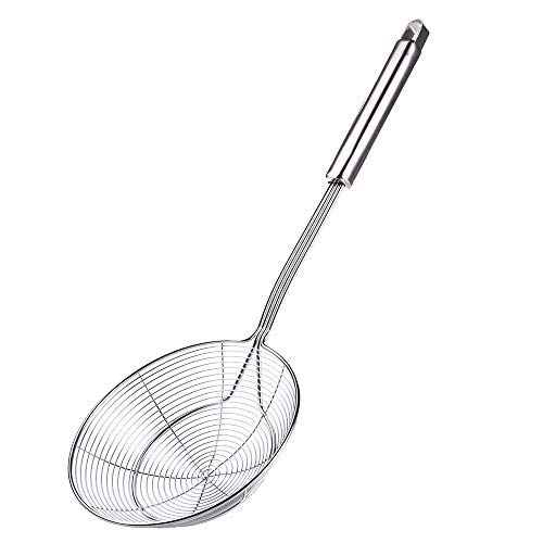 Artyea 8541964336 Skimmer, Stainless Steel Spider Strainer, Ladle for Pasta, Spaghetti, Noodles and Frying in Kitchen - 6 Inches Bowl, 16.4 x 1.2 x 0.6 inches, silver