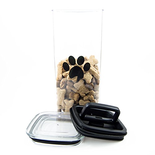 Airscape Pet Food and Treat Storage Container - Patented Airtight Lid Preserves Food Freshness - Clear Plastic - 96 fl. oz