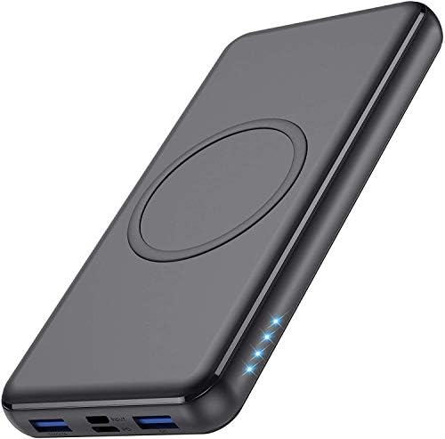 Ekrist Wireless Portable Charger Power Bank, PD 26800mAh Quick Cell Phone Charger, 2 Input + 4 Output QC3.0 External Power Delivery USB-C Battery Pack Compatible with iPhone 12/11, Samsung, AirPods.