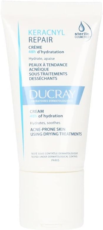 DUCRAY Keracnyl Repair Cream 50 ml Skin Care Moisturiser for Acne Prone Skin
