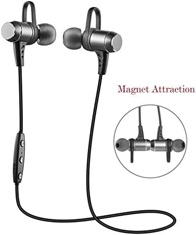 Bluetooth Headphones,Wireless Bluetooth Earbuds Headset Aumo Magnetic Sweatproof Sports Bluetooth Headphones,Lightweight Stereo Noise Cancelling Earphones for Gym,Running,Workout with Built-in Mic