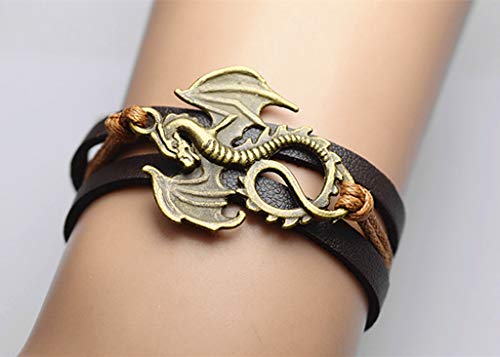 Kinteshun Flying Dragon Charm,Tarrasque Infernal Demon Fire Dragon Totem Charm Pendant Bead Connector for DIY Jewelry Making Findings(16pcs,Silver Bronze and Gold Tones)