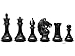House of Chess - Ebonized/Boxwood Rio Staunton Chess Pieces - King Height: 4 Inch (102 mm) - 2 Extra Queens - Triple Weighted