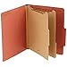 AmazonBasics Pressboard Classification File Folder with Fasteners, 2 Dividers, 2-Inch Expansion, Letter Size, Red, 10-Pack