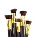 Dermatique Makeup Brushes, 10pcs Professional Makeup Brush Set, Premium Synthetic Kabuki Foundation Face Powder Blush Eyeshadow Brushes Makeup Brush Kit (Gold)