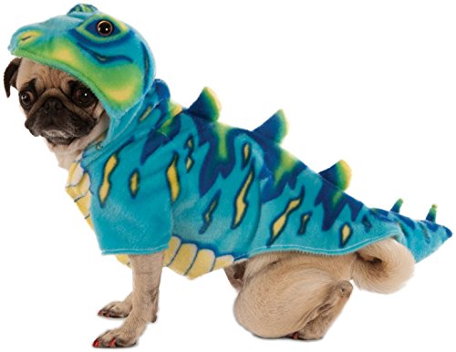 Blue Dino Hoodie for Pet, Medium