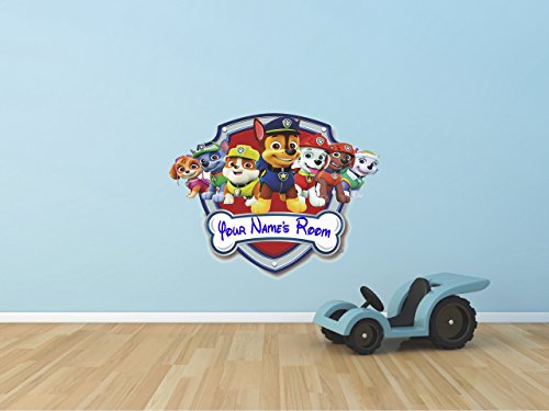 image for Karma Decals Your name Paw patrol shield Rocky | Rubble | Zuma | Evere