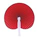 Bestage 20 Pieces Decorative Paper Folding Hand Fans Handheld,Red Round Wedding Foldable Fans Chinese and Japanese Fans Bulk for Bridal Guest Church Party Favors Dancing Birthday DIY