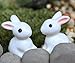 Smilesky Miniature Bunny Figure Animal Rabbit Toys Fairy Garden Party Decorations White 0.8 Inches 20 PCS