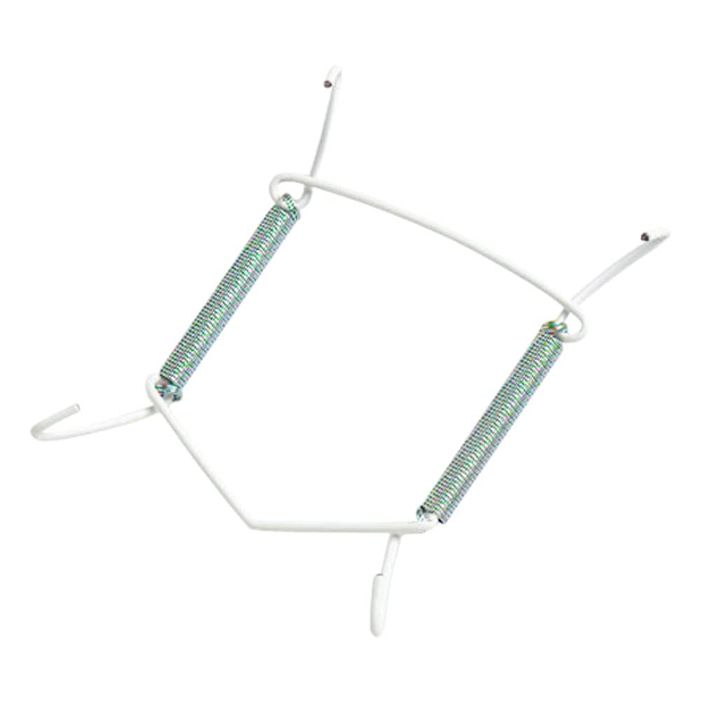 Merriway BH01910 (3-Piece) White No. 1 Wire Spring Type Hangers, Plate Size 127-178 mm (5-7 Inch) - Pack of 3-Piece