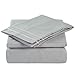 MEROUS 4 Piece Bed Sheet Set with Deep Pocket - Soft Brushed Microfiber Bedding Sheets - Wrinkle, Fade, Stain Resistant - Queen, Grey