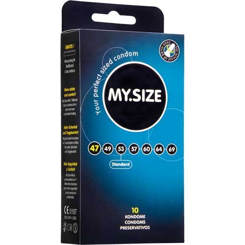 My Size Condoms 47mm x10 Slim Trim Small Condoms (German Engineering at its best)
