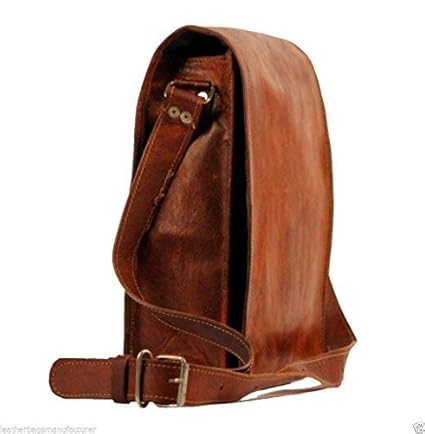 pranjals house Mens and Womens Leather Vertical Sling Bag 11 x 4 x 15 (Brown)