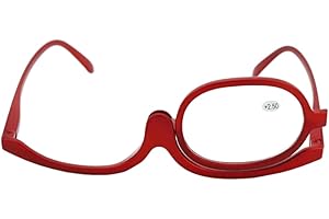 Magnifying Makeup Glasses - Flip Up Cosmetic Eyeglasses with Degree, Folding for Reading & Makeup