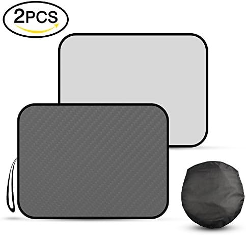 Automecar Car Sun Shade for Windshield 2 Pcs Universal Windshield Sunshade Cover to Keep Vehicle Cool, Heat and Sun Reflector