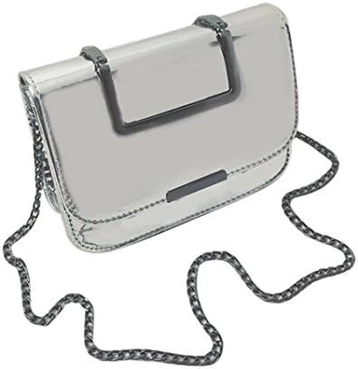 Women's Fashion Flap Bag Patent Leather Handbag Crossbody Shoulder Bag,Genuine leather Crossbody Bag for Women Small Wristlet Clutch Purse Phone Wallets