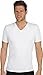 Spanx for Men Men's Cotton Compression V-Neck White T-Shirt LG (42-44)