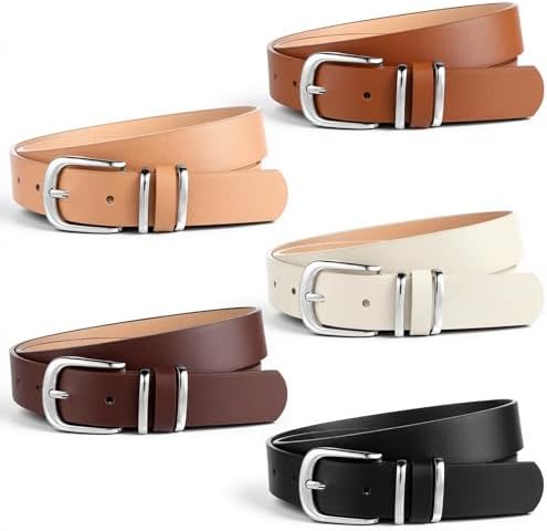 Amazon.com: Huyfhksd 3 Pack Women Leather Belt for Jeans  display picture 1