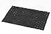 Bamboo Bath Mat for Bathroom - 24x16x0.3 Inch (LxWxH) - Black Coated, Stain Resistant, Foldable Bathmat - Ideal for Bathroom Floor Tub-Step Spa Sauna, and Underlay for Bath Rug