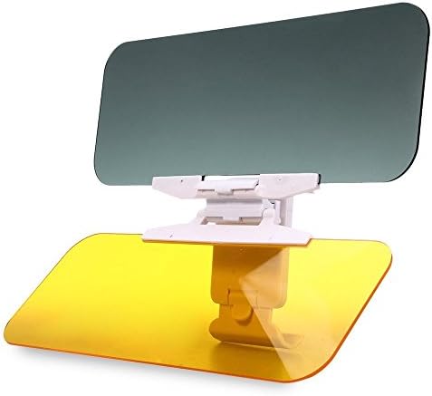 Auto Car 2 in 1 Day/Night Transparent Anti-glare Sun Visor Mirrors Glass - Stop The Glare Of Headlights Or Sun