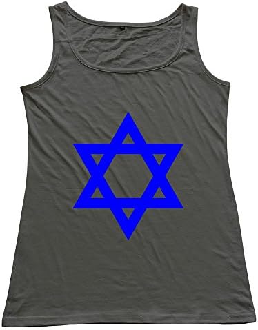 Flag Map Of Israel Women's 100% Cotton Vest DeepHeather