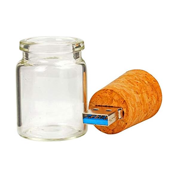UFARID Driften Flasche USB3.0 Flash-Laufwerk Memory Stick Transparenter USB-Stick mit Holzkiste Werbegeschenke Für Computer, Car-Audio usw. (16GB) – Bild 4