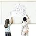 Dry Erase Wall Decal, Self-Adhesive Wall Sticker Wall Paper Whiteboard Wall Decals for School, Office, Kids DIY Home 17.7 by 78.7 Inches, with 1 Marker Pen (White)