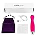 OOPSIX Cordless Electric Personal Womens Mini with 9 Power Vibration, Handheld Rechargeable Body Wand Massager for Back Muscle Relief Rose Purple