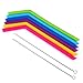 Reusable Straws - Big Reusable Silicone Drinking Straws with Cleaning Brushes for 30 oz Tumblers RTIC/Yeti, Extra Long Flexible Bendy Straw, BPA FREE - No Rubber Tast 6 Pcs
