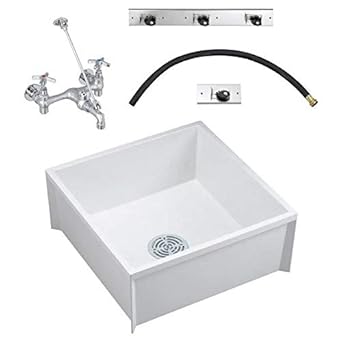 Mop Sink Kit White 24 In L 24 In W Bathroom Sinks Amazon Com