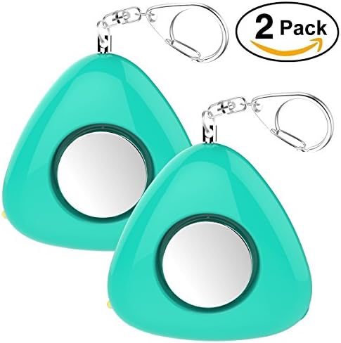 ASTUBIA Personal Alarm Keychain Emergency Self-defense SOS Alarm Safe Sound Alarm with LED Flashlight Song Siren for Women, Kids, Girls, Elderly (Sky Bule, 2 Pack)