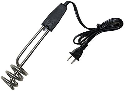 1000 Watt 110V Black Travel Kit Great for Heating Boiling Chocolate Coffee Tea Drinking Water Heater Immersion Portable Boiler stainless steel Element Coil