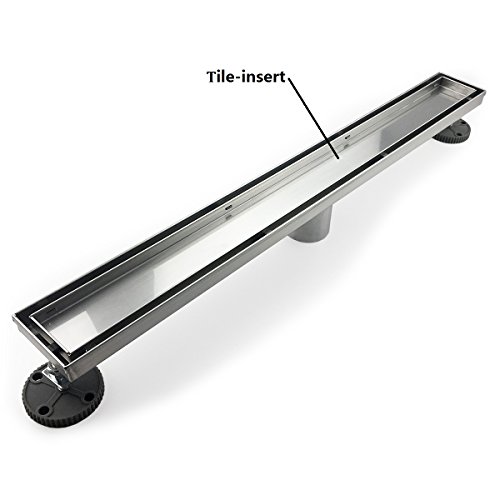 Neodrain 24Inch Linear Shower Drain with 2in1 Flat & Tile Insert