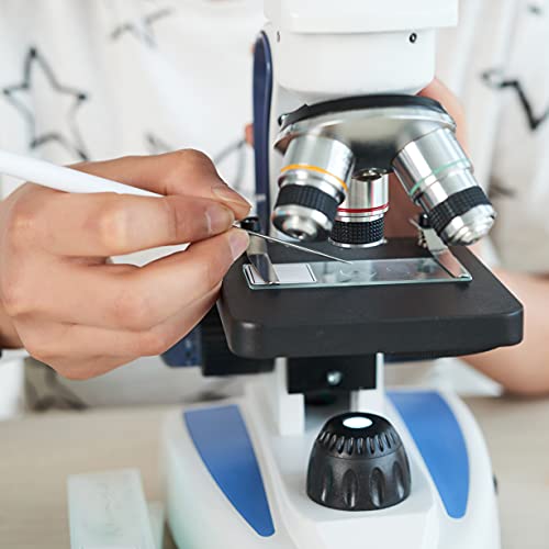 AmScope M158C2L Cordless Compound Monocular Microscope, WF10x and WF25x Eyepieces, 40x1000x