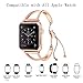 Bracelet Compatible with Apple Watch Band 42mm, Classy Stainless Steel Jewelry Bangle for iWatch Bands Strap Wristband Unique Fancy Style for Women Girls with Pendant and Tassel (Rose Gold-42mm)