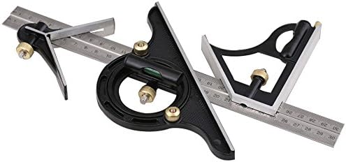 Zlimio Tools ,300mm 3in1 Stainless Steel Protractor Angle Finder Positioner Level Ruler